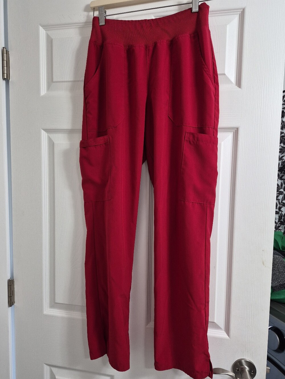 Bright Red Cargo Pocket Pants